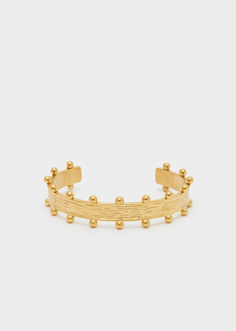 Nalí BANGLE BRACELET W/ SPHERES S.STEEL GOLD Vendita Economica