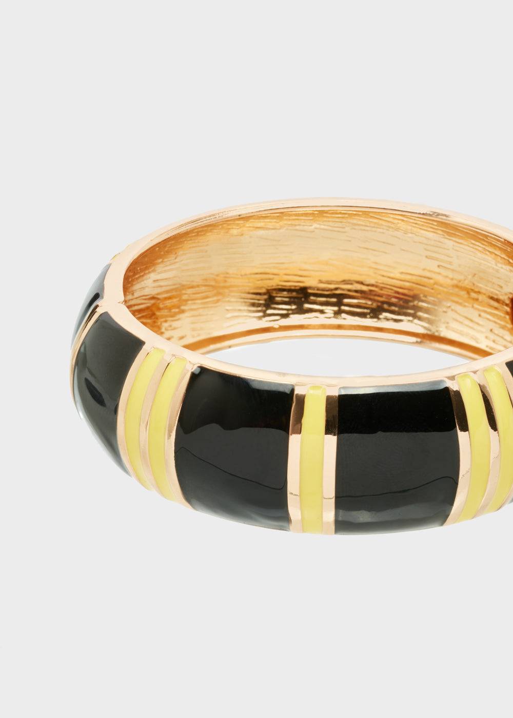 Nalí SABLE BANGLE BRACELET ENAMEL BLACK/YELLOW Enormi risparmi