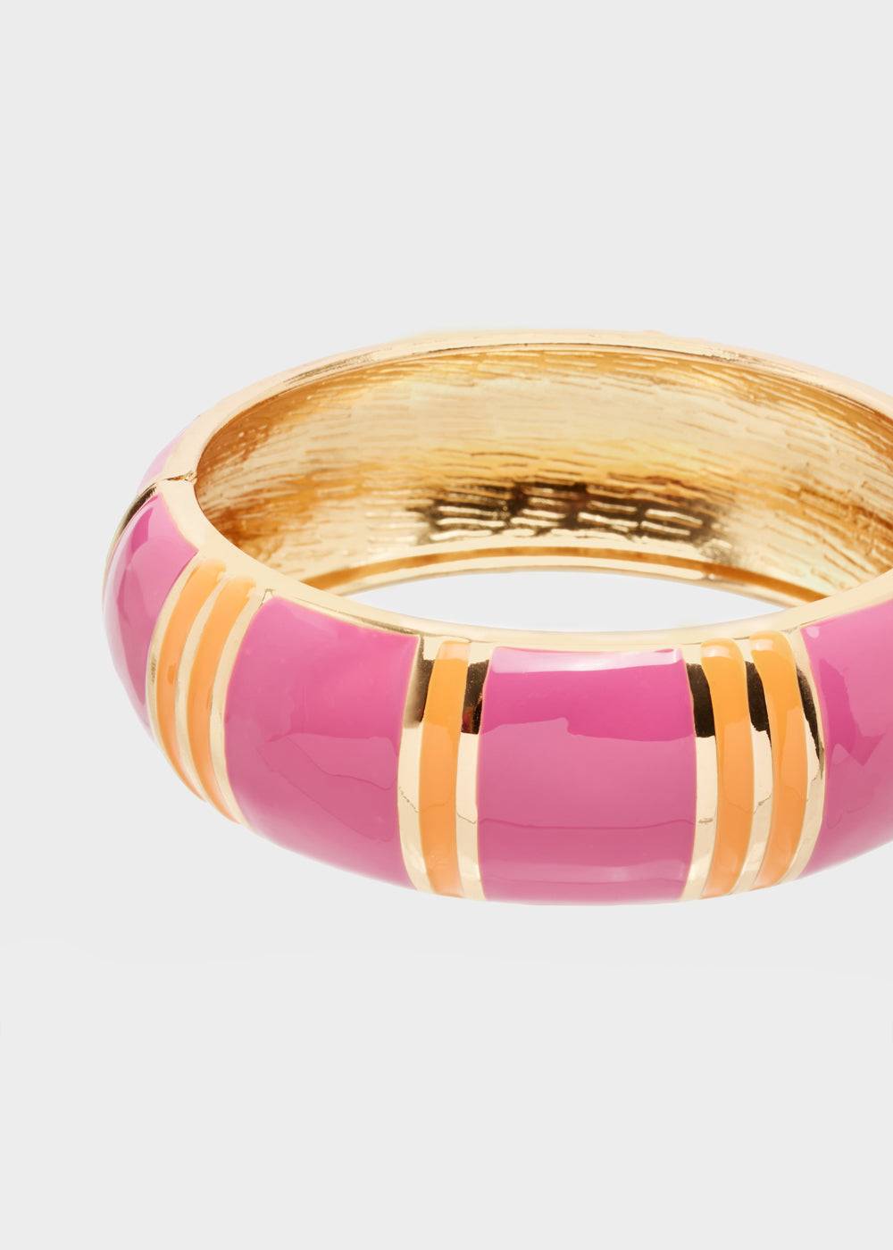 Nalí SABLE BANGLE BRACELET ENAMEL PINK/ORANGE Vendita