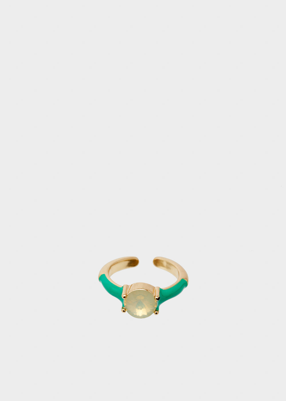 Nalí GLORIA ADJUSTABLE GREEN RING W/ STONE Negozi Online