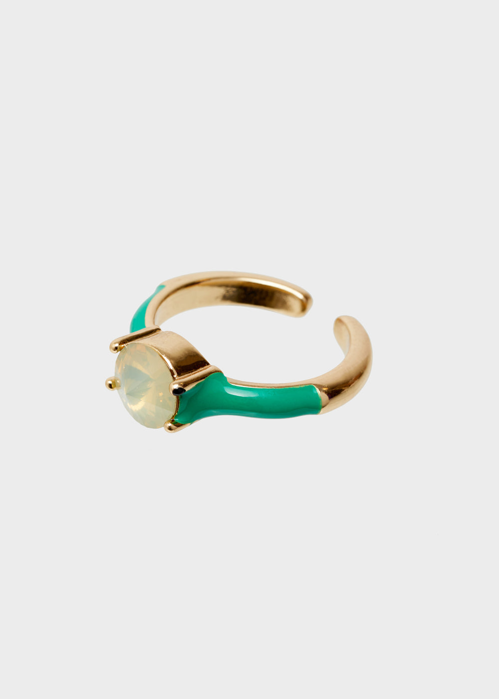Nalí GLORIA ADJUSTABLE GREEN RING W/ STONE Negozi Online