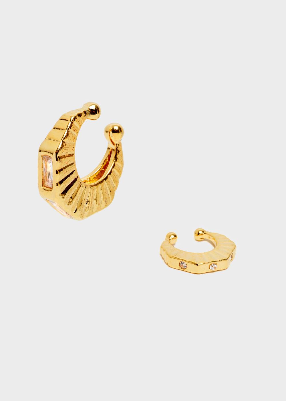 Nalí GOLD EARCUFF WITH ZIRCONS Fino Al -60%