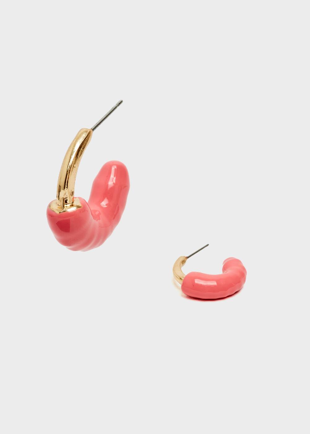 Nalí SHERI HOOP EARRINGS ENAMEL CORAL Affare Del Giorno
