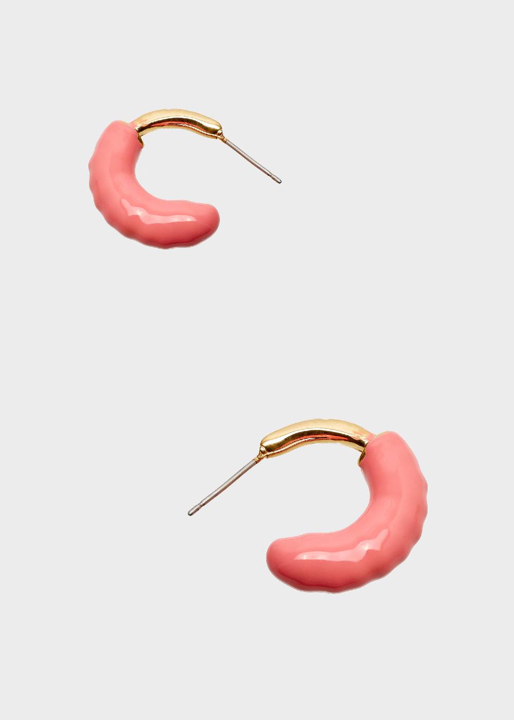 Nalí SHERI HOOP EARRINGS ENAMEL CORAL Affare Del Giorno