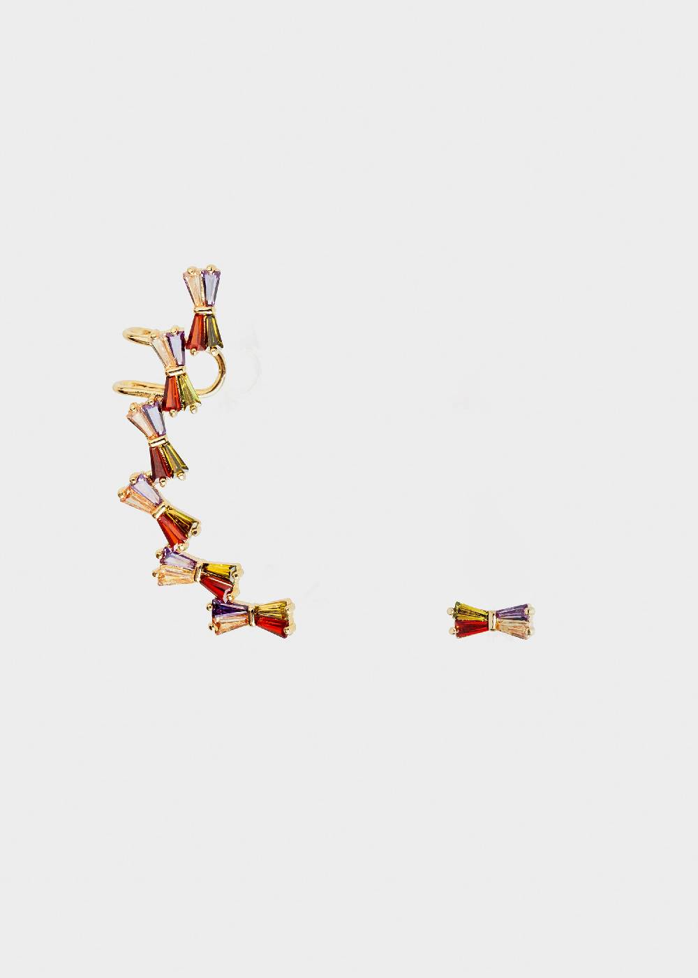Nalí 14K GOLD PLATED FRAN BOW EARCUFF W/ ZIRCONS Presa