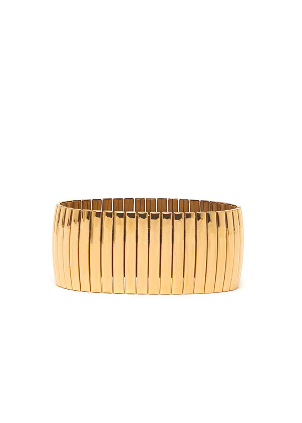 Nalí JARA ELASTIC BRACELET IN GOLD STAINLESS STEEL In vendita