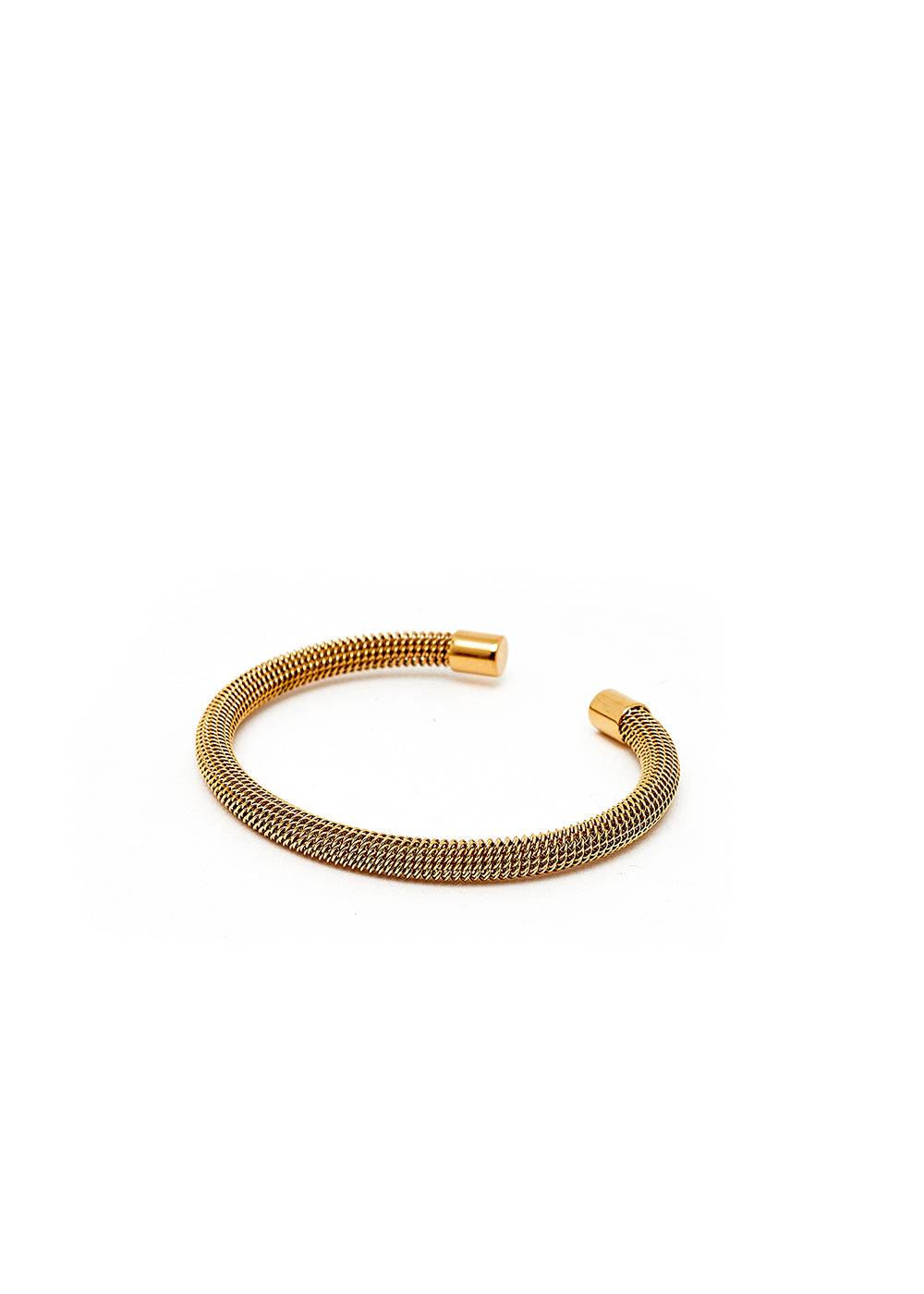 Nalí GOLD TUBULAR OPEN BANGLE In Saldo