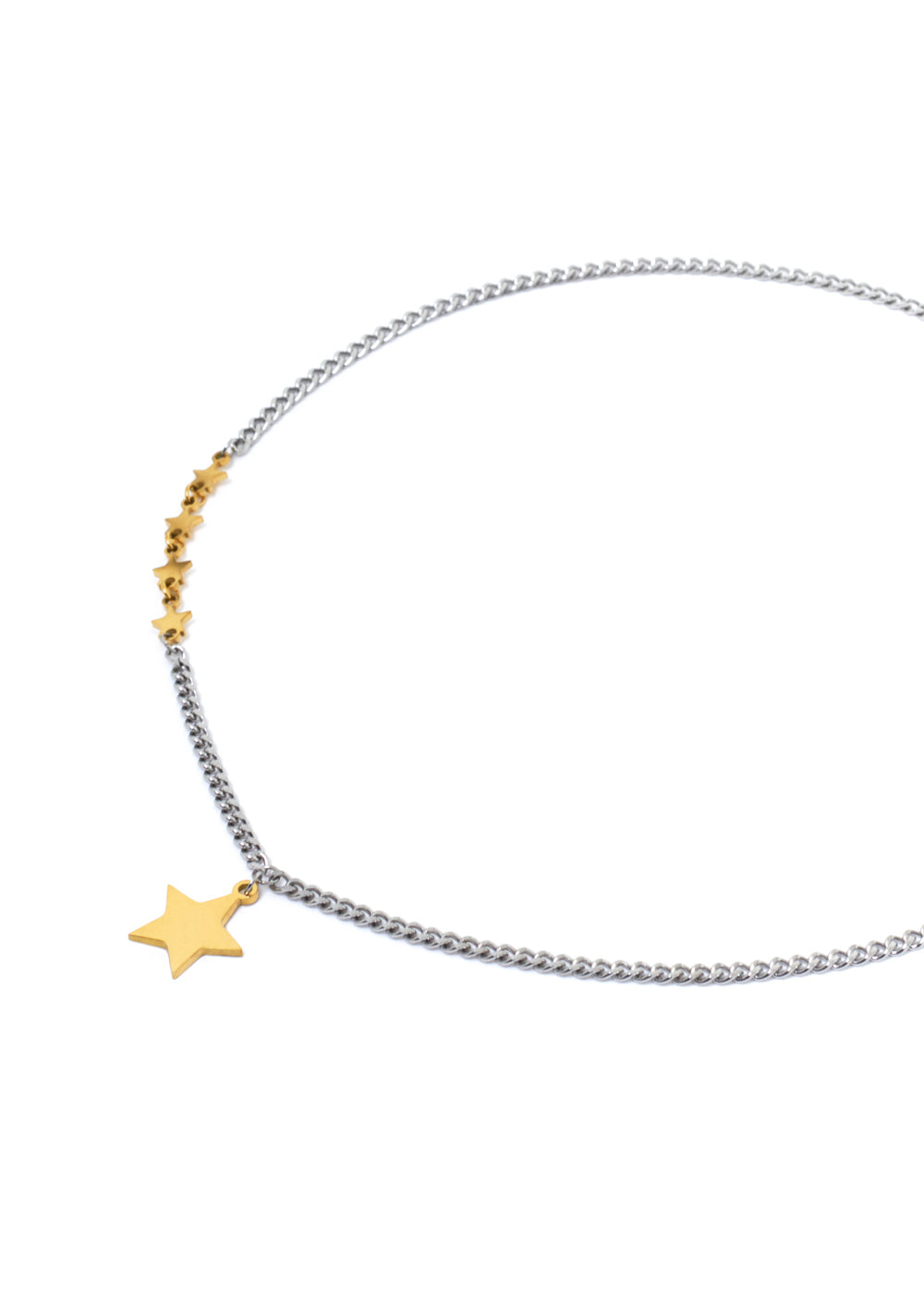 Nalí NINA NECKLACE SILVER AND STARS PLATED 14KT GOLD Italy