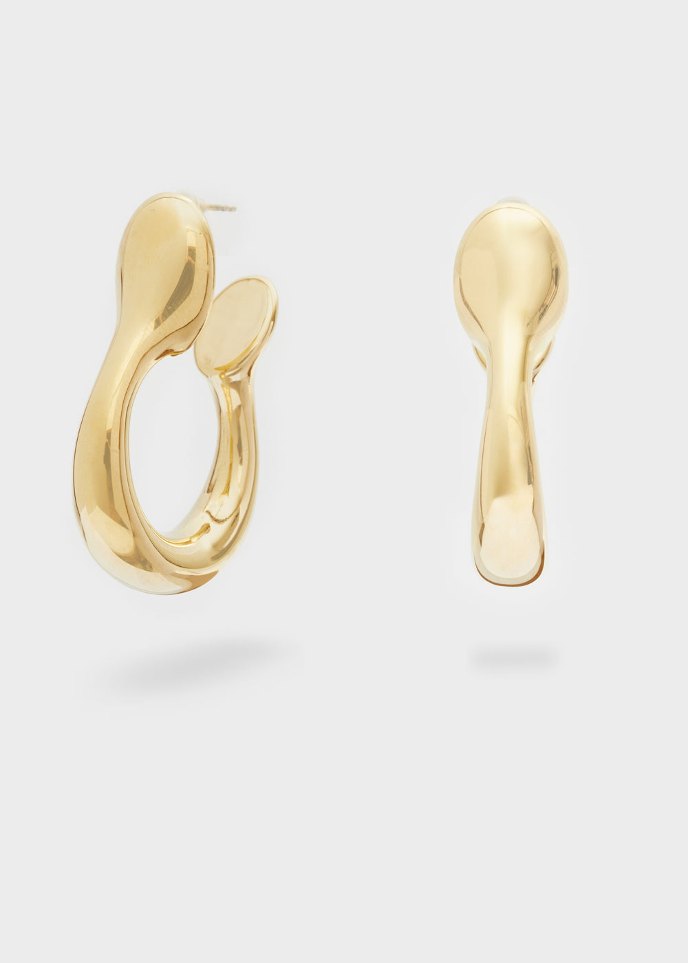 Nalí 14KT GOLD PLAT. S.STEEL HOOP EARRINGS Vendita
