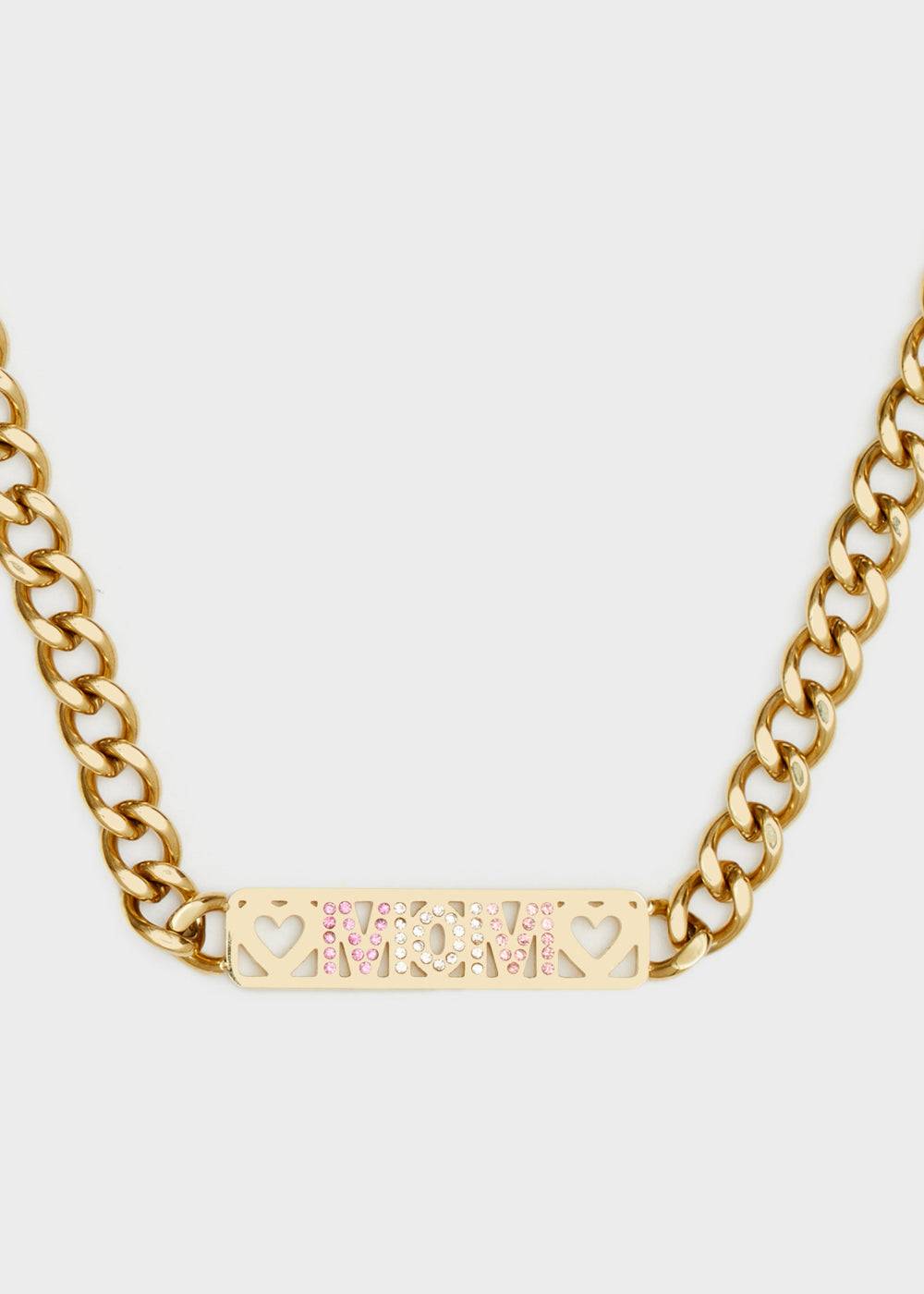Nalí 14KT GOLD PLA. S. STEEL MOM NECKLACE Promozione
