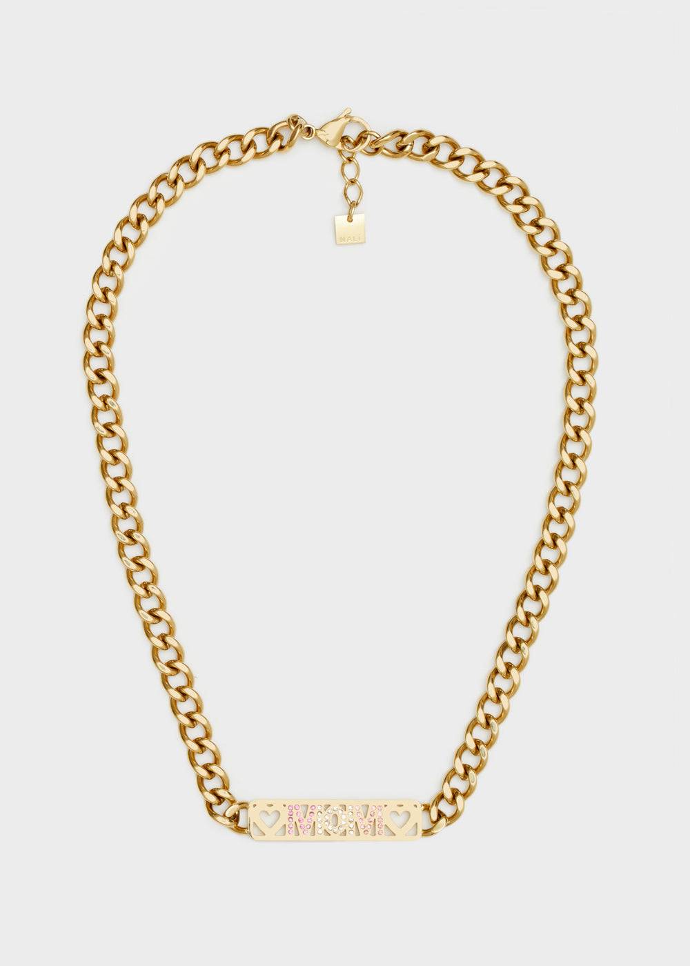 Nalí 14KT GOLD PLA. S. STEEL MOM NECKLACE Promozione