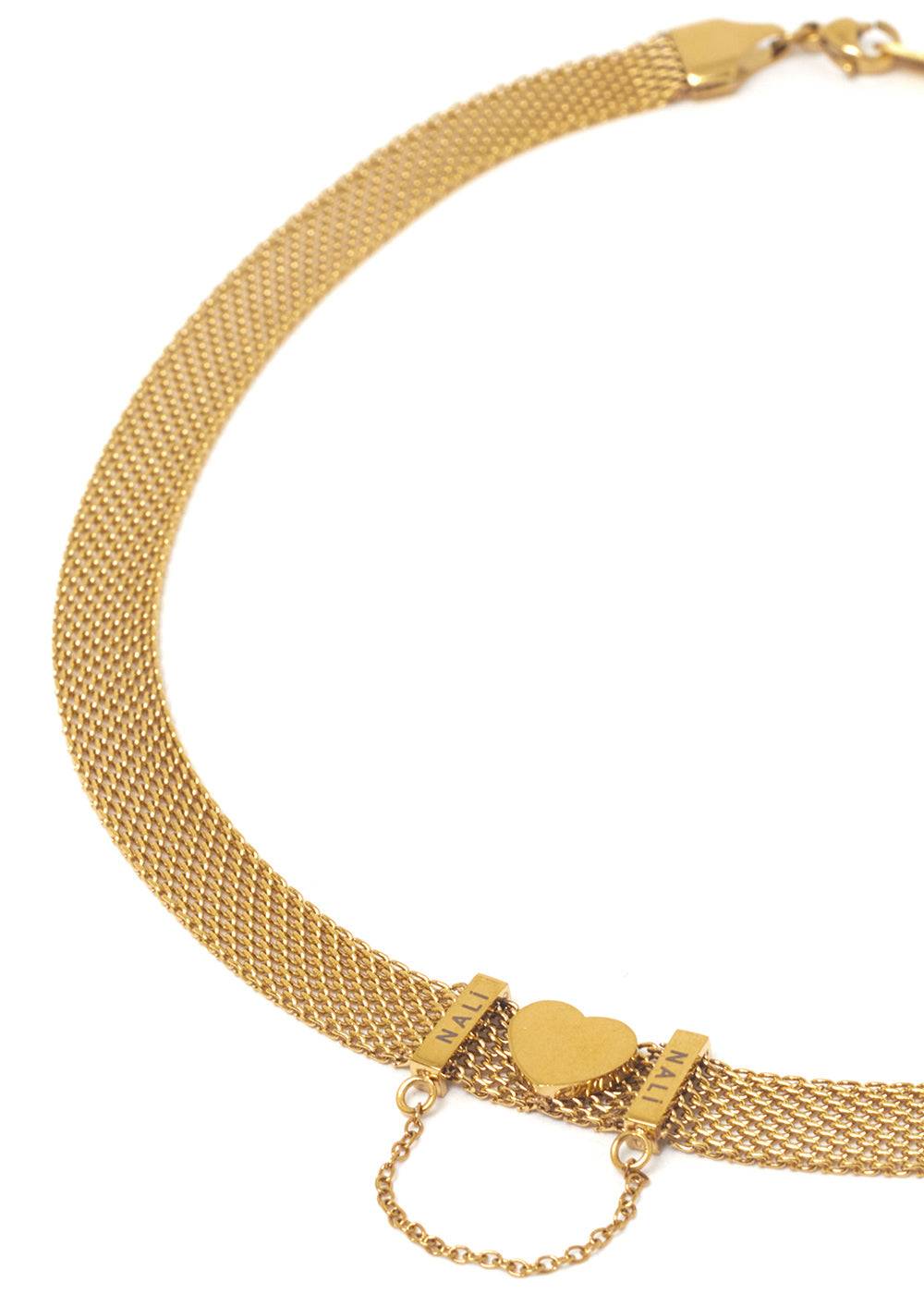 Nalí HEART NECKLACE IN STAINLESS STEEL Pezzi Unici