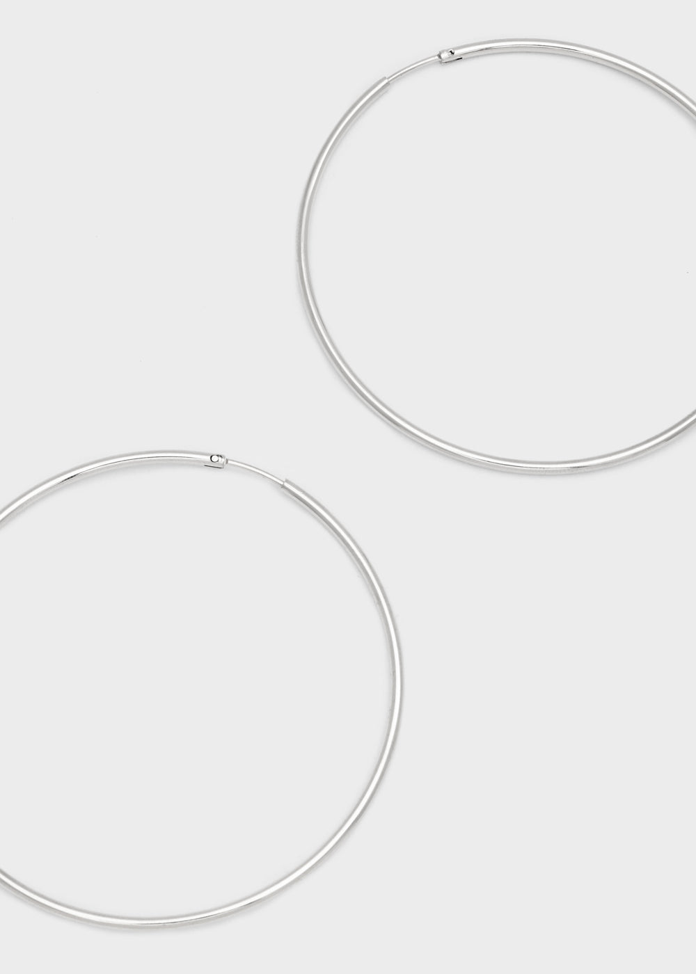 Nalí LILA SILVER BIG HOOP EARRINGS S.STEEL Soddisfazione Garantita