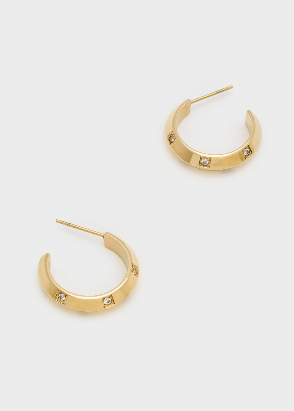 Nalí 14KT GOLD PLA. S.STEEL OPEN HOOP EARRINGS Shopping Online