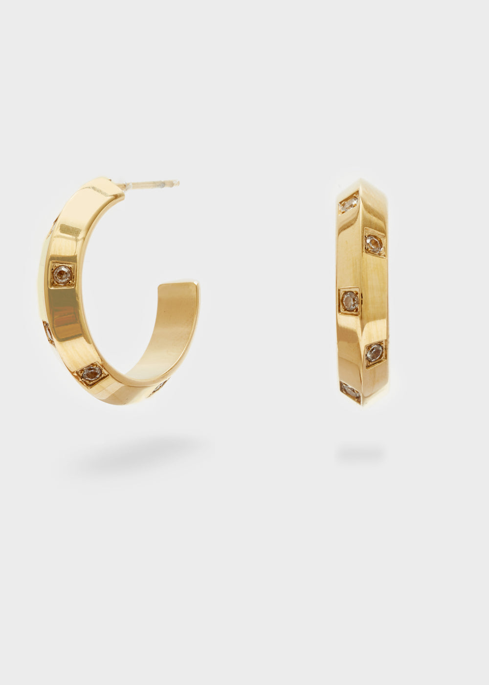 Nalí 14KT GOLD PLA. S.STEEL OPEN HOOP EARRINGS Shopping Online