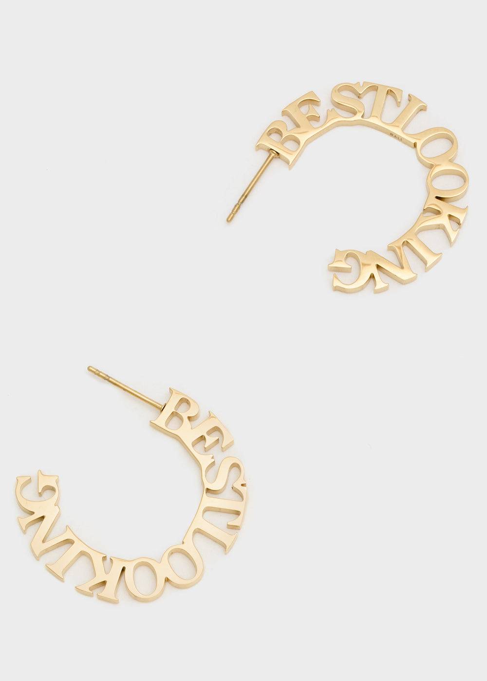 Nalí 14KT GOLD PLA. S.STEEL THIN HOOP EARRINGS Promozione Limitata