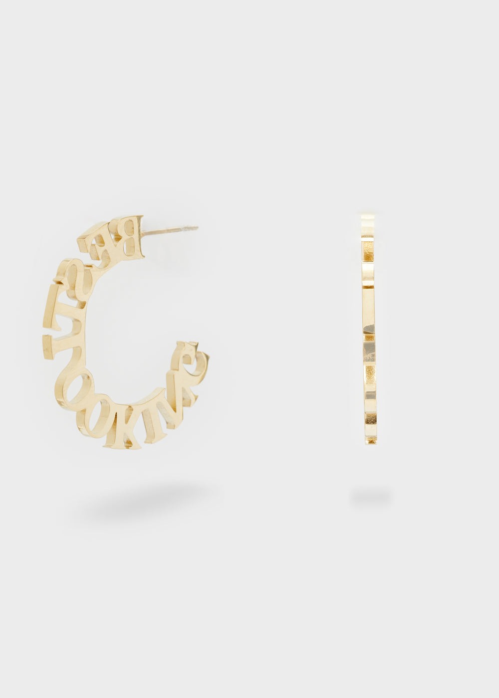 Nalí 14KT GOLD PLA. S.STEEL THIN HOOP EARRINGS Promozione Limitata