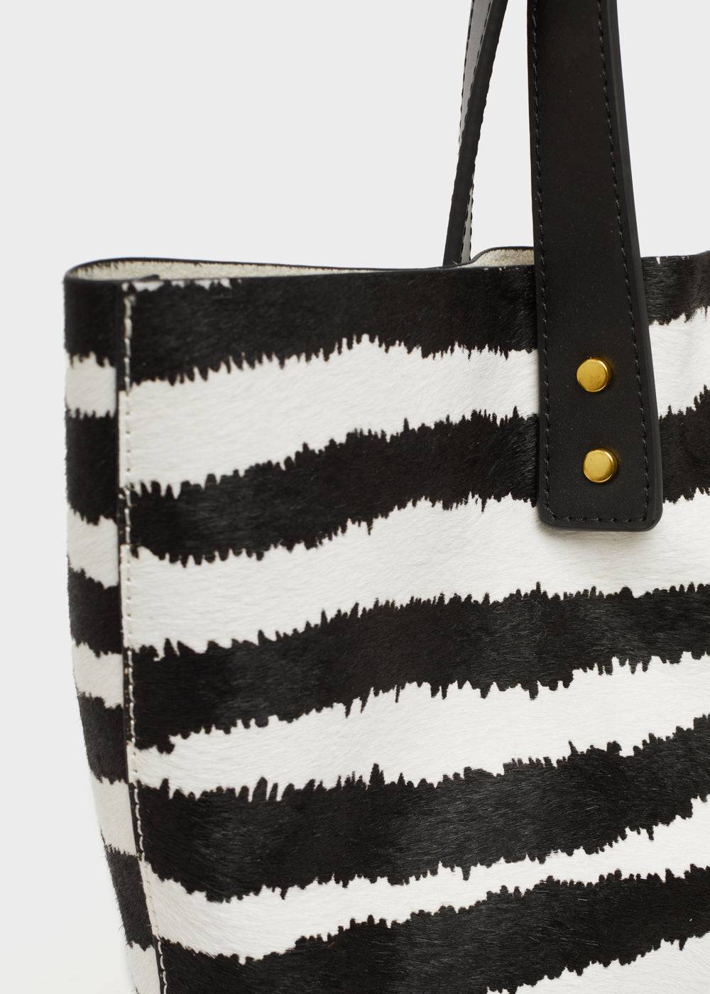 Nalí DESIRE TOTE BAG IN REAL LEATHER ZEBRA Shopping Online