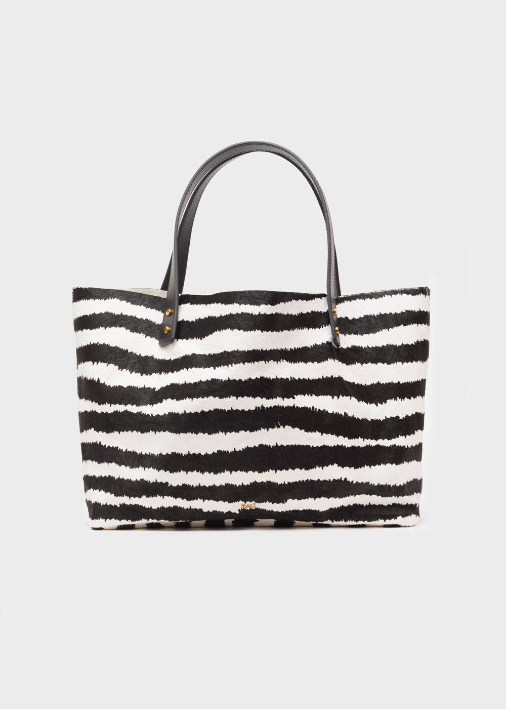 Nalí DESIRE TOTE BAG IN REAL LEATHER ZEBRA Shopping Online