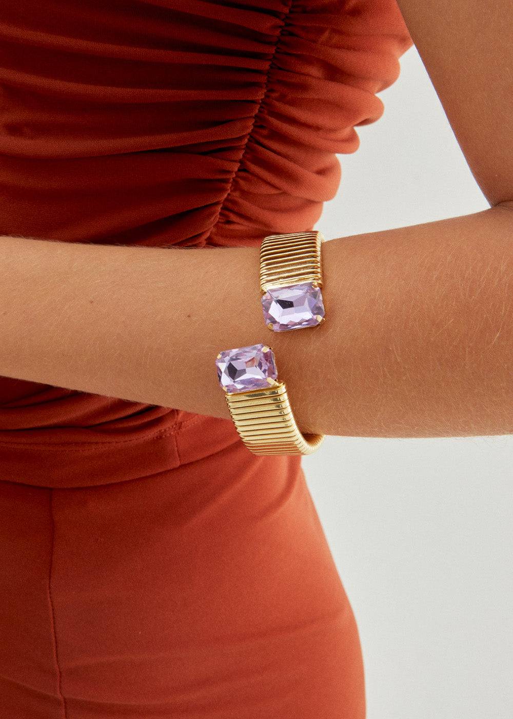 Nalí ATHENA GOLD BRACELET W/ STONES + COLORS Sconto