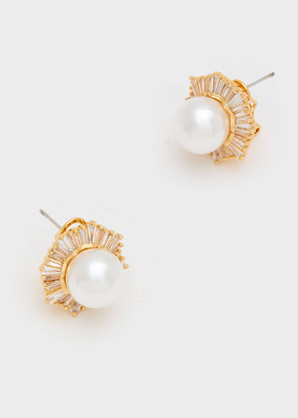 Nalí PATRIZIA CLIP+PIN EARRINGS W/ PEARL + COLORS Presa