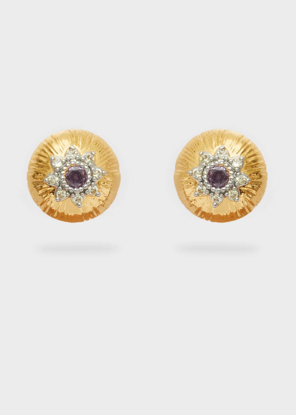 Nalí OLGA LOBE EARRINGS FUCHSIA ZIRCON + COLORS Outlet