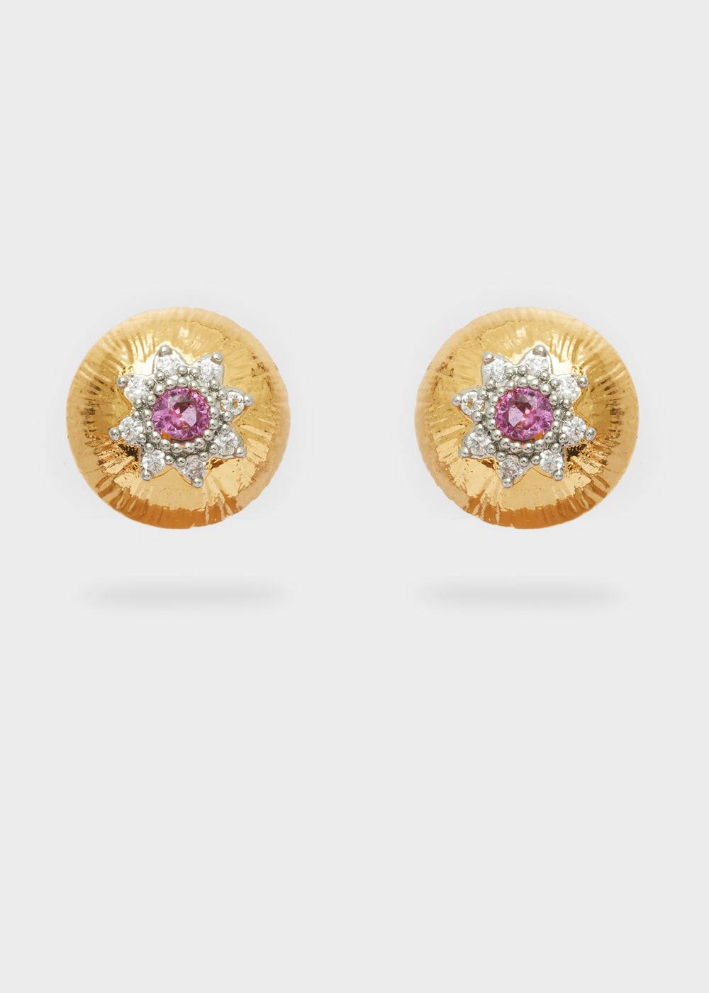 Nalí OLGA LOBE EARRINGS FUCHSIA ZIRCON + COLORS Outlet
