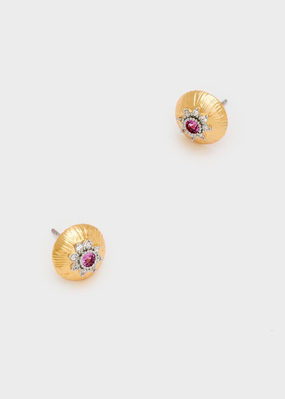 Nalí OLGA LOBE EARRINGS FUCHSIA ZIRCON + COLORS Outlet