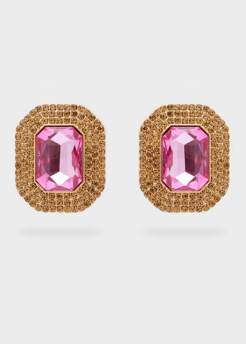 Nalí ADELE SQUARE EARRINGS W/ STONES + COLORS Saldi Di Fabbrica