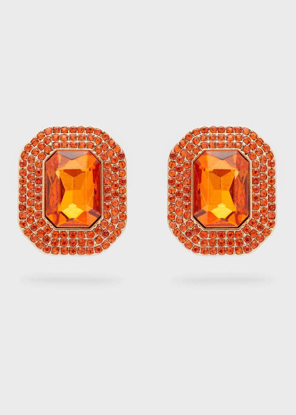 Nalí ADELE SQUARE EARRINGS W/ STONES + COLORS Saldi Di Fabbrica