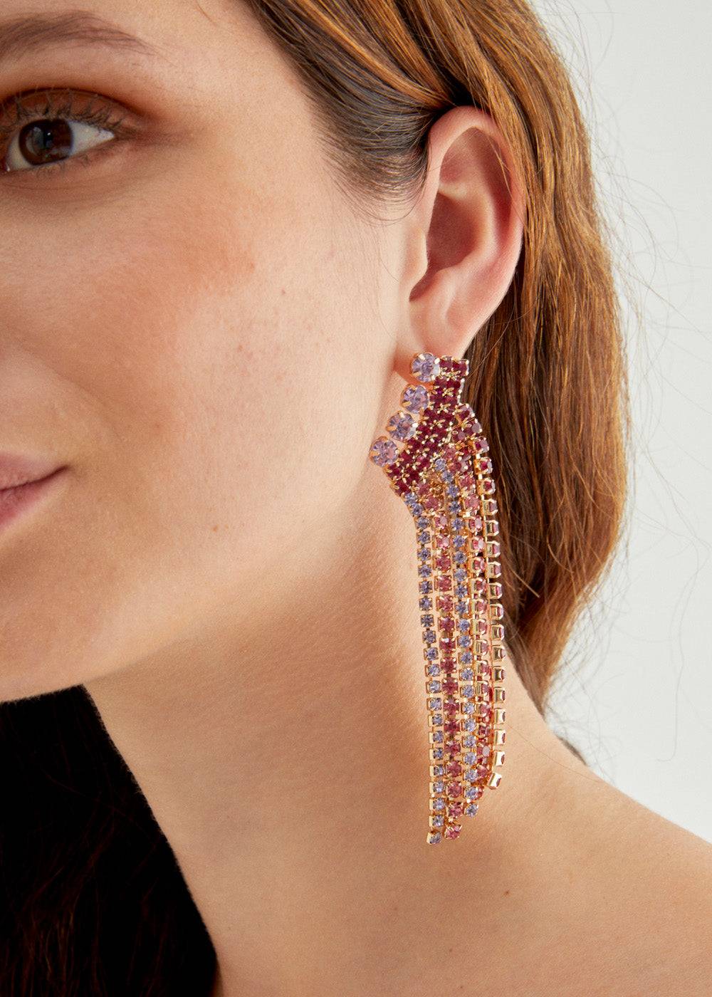 Nalí FESTA EARRINGS W/ STONES + COLORS Vendite Flash
