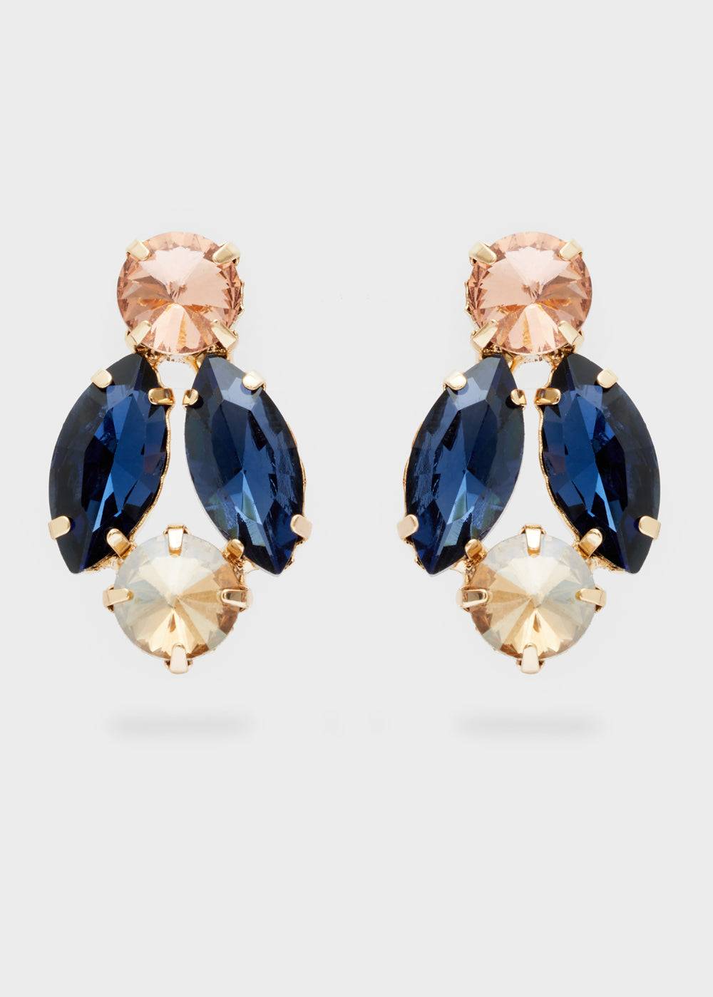 Nalí CYNTHIA LOBE EARRINGS W/ STONES + COLORS In Saldo