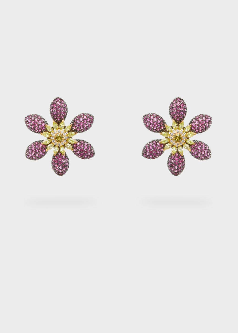 Nalí LEVYA LOBE EARRINGS W/ ZIRCONS + COLORS Nuova