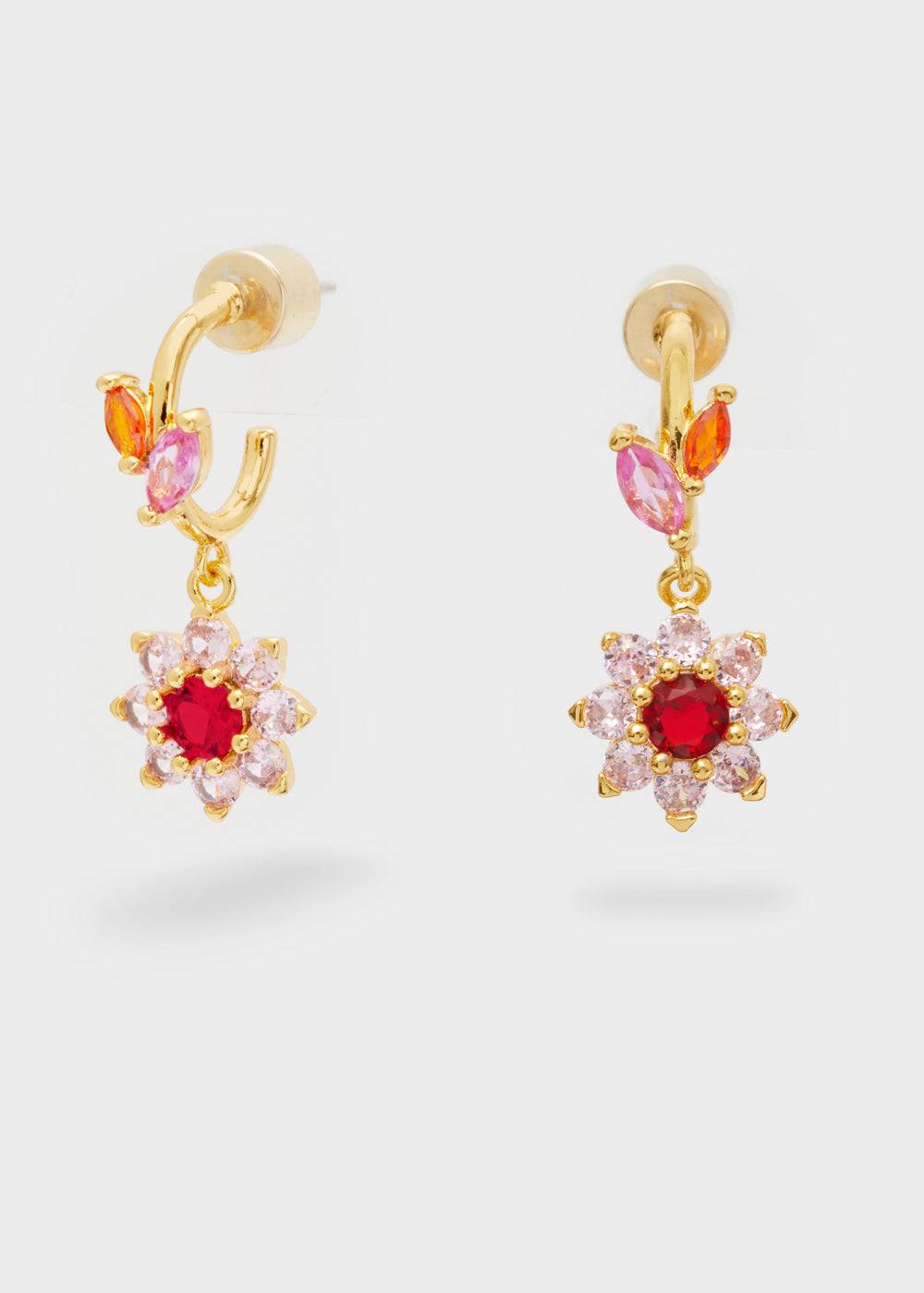 Nalí CELIA HOOP EARRINGS W/ FLOWER + COLORS 2025