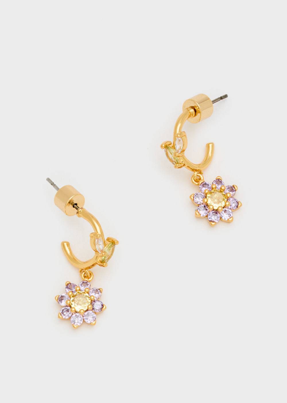 Nalí CELIA HOOP EARRINGS W/ FLOWER + COLORS 2025