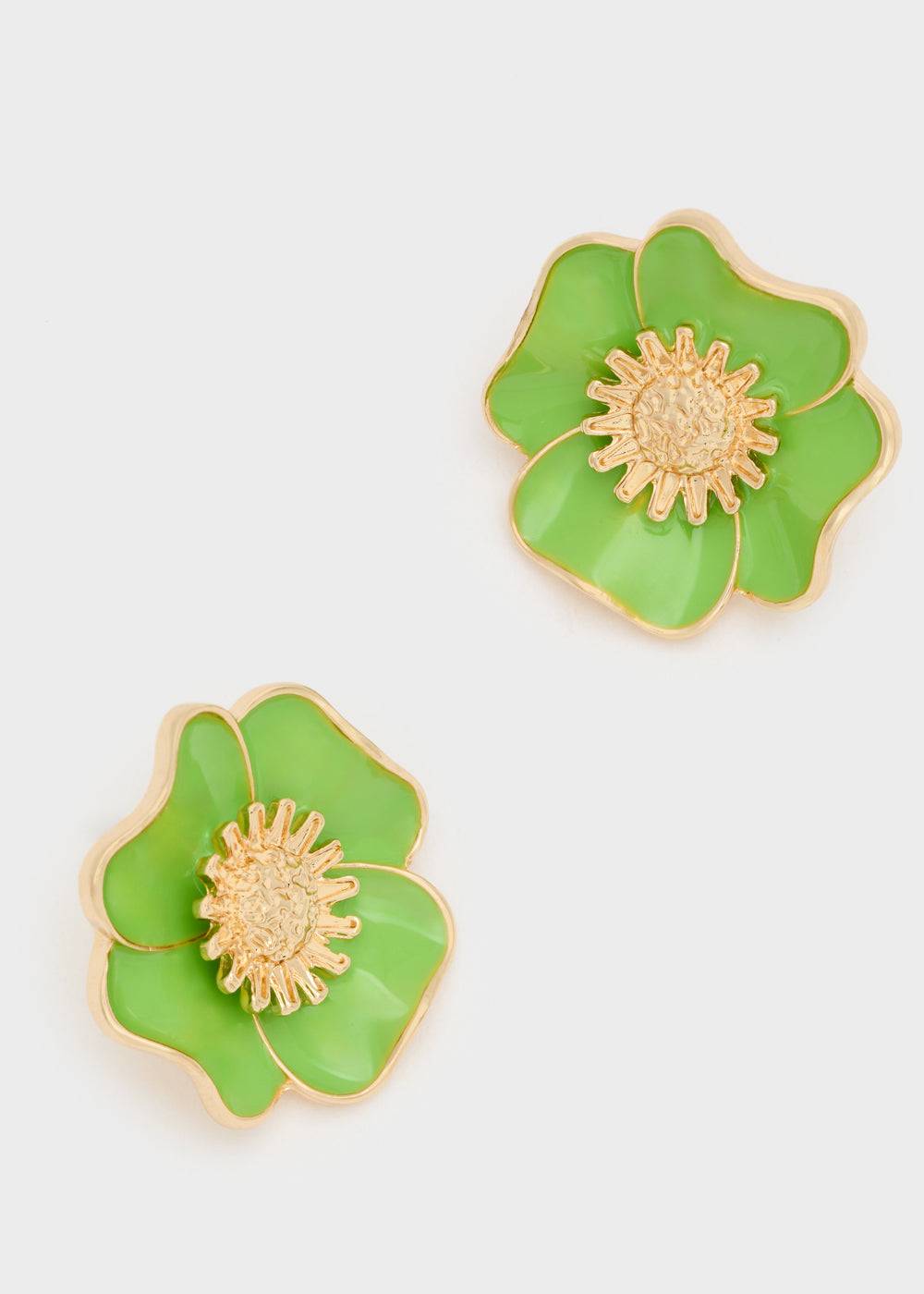 Nalí FLOWER LOBE ENAMEL EARRINGS + COLORS Promozione
