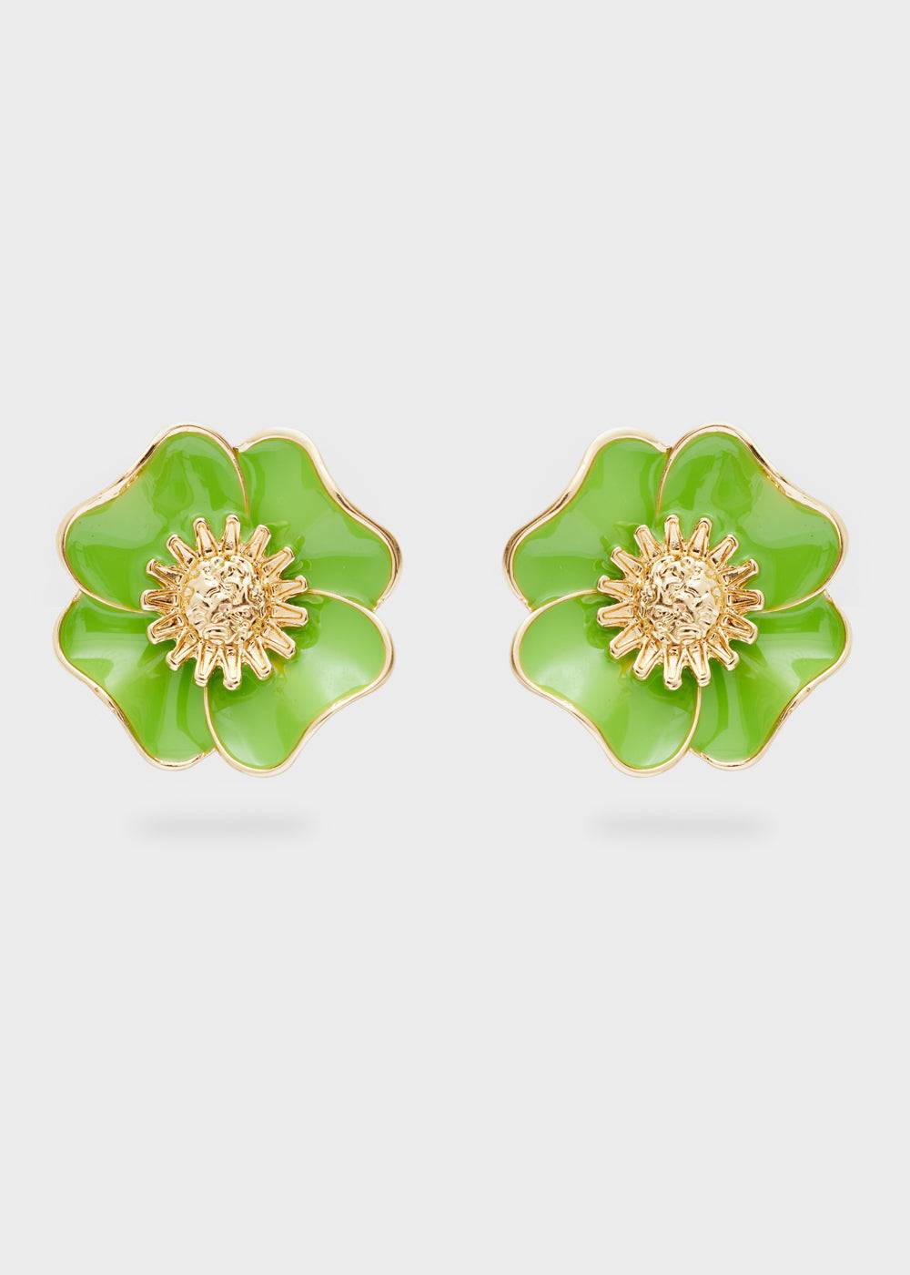 Nalí FLOWER LOBE ENAMEL EARRINGS + COLORS Promozione