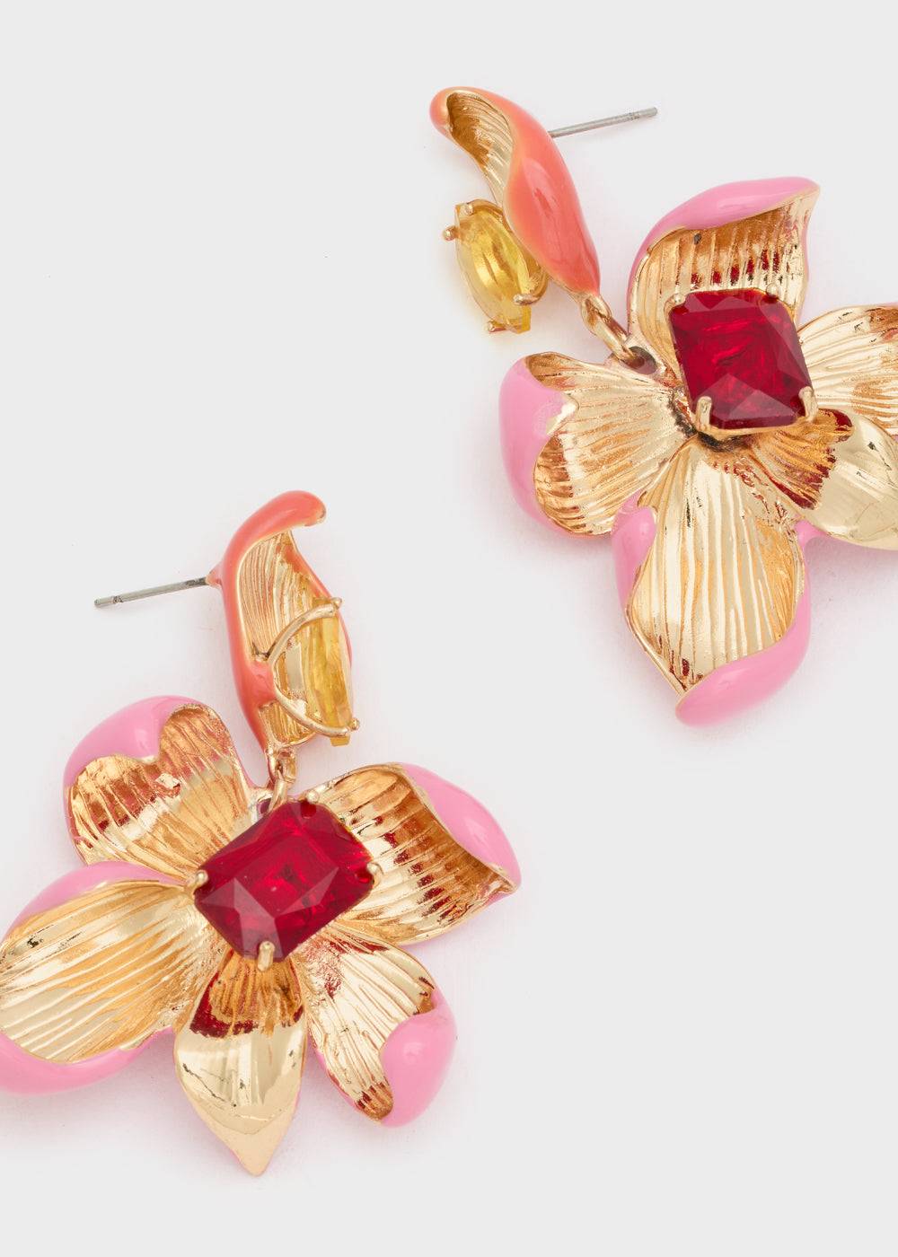 Nalí ENAMEL FLOWER EARRINGS + COLORS Spedizione Gratuita