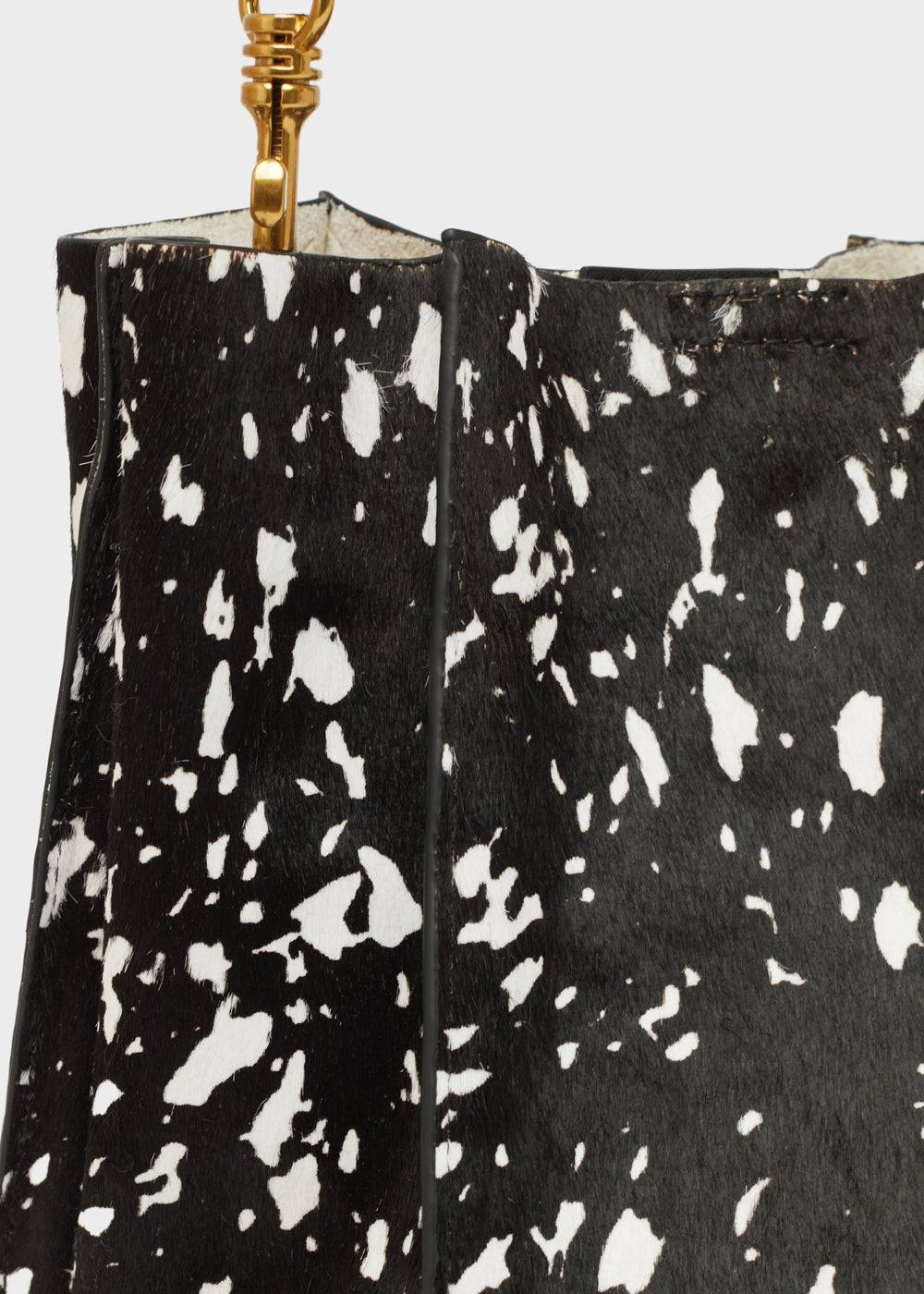 Nalí TITTI BUCKET BAG IN REAL LEATHER BLACK Qualità Garantita