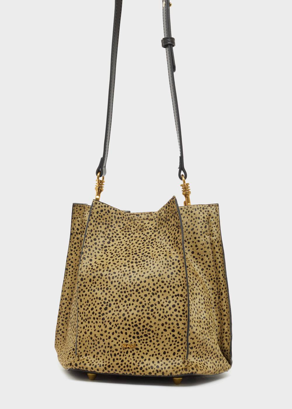 Nalí TITTI BUCKET BAG IN REAL LEATHER GREEN Negozi Online