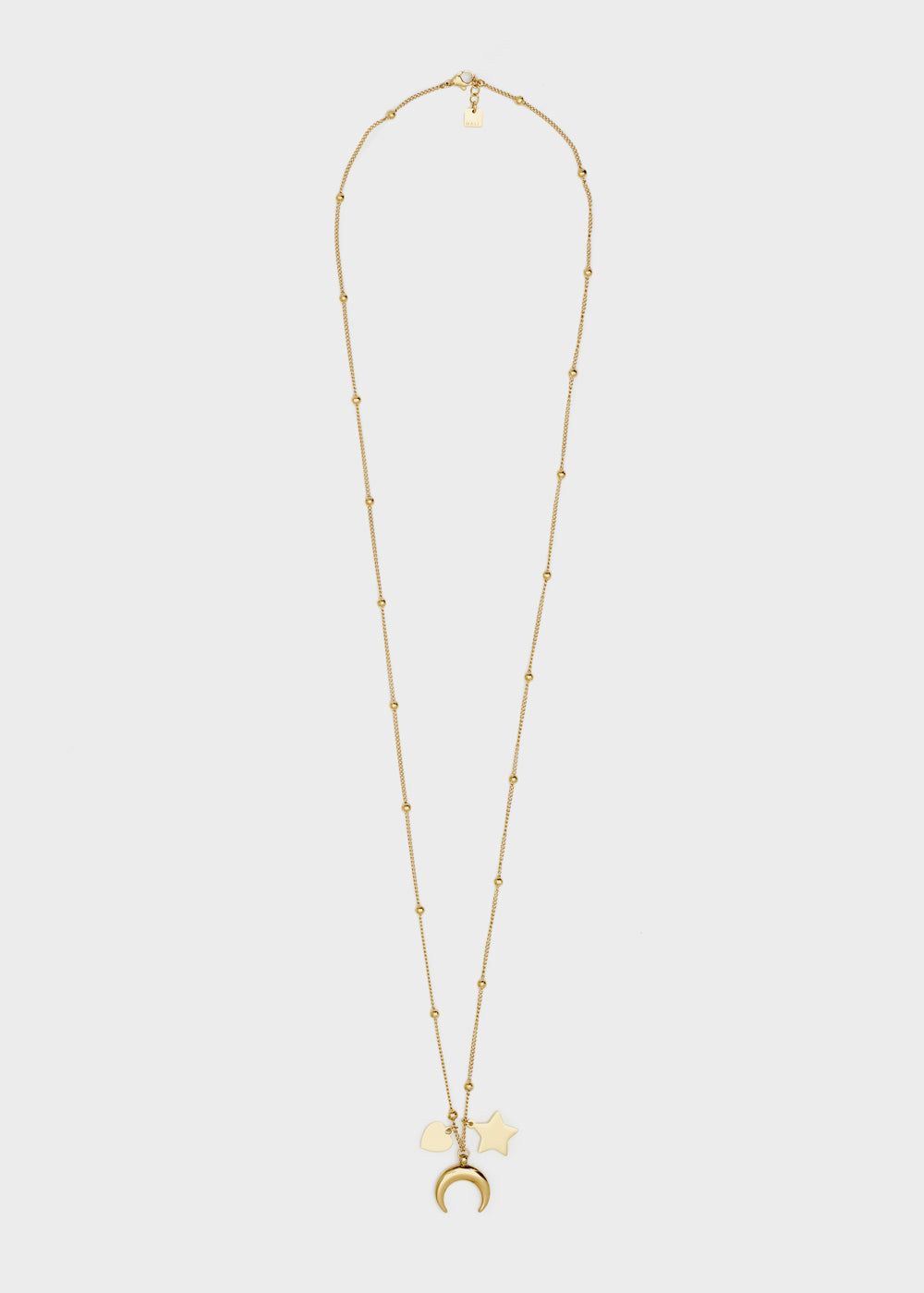 Nalí 14KT GOLD PLA. S. STEEL CHARMS NECKLACE Consegna Veloce