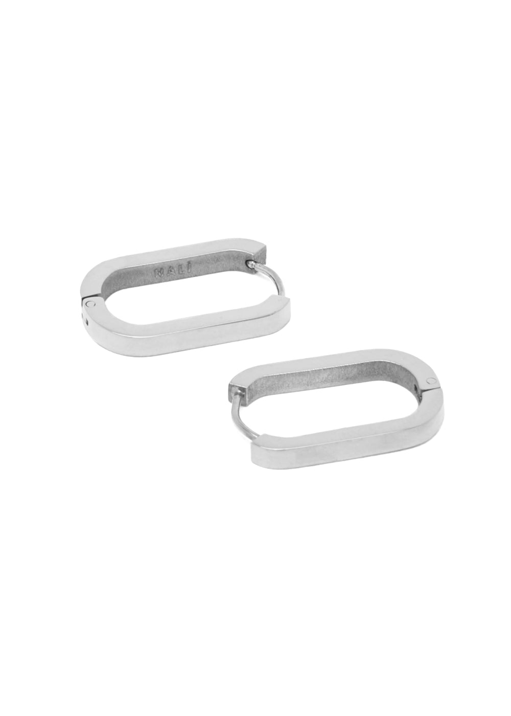 Nalí DIDI SILVER OVAL EARRINGS STAIN. STEEL Affare Del Giorno