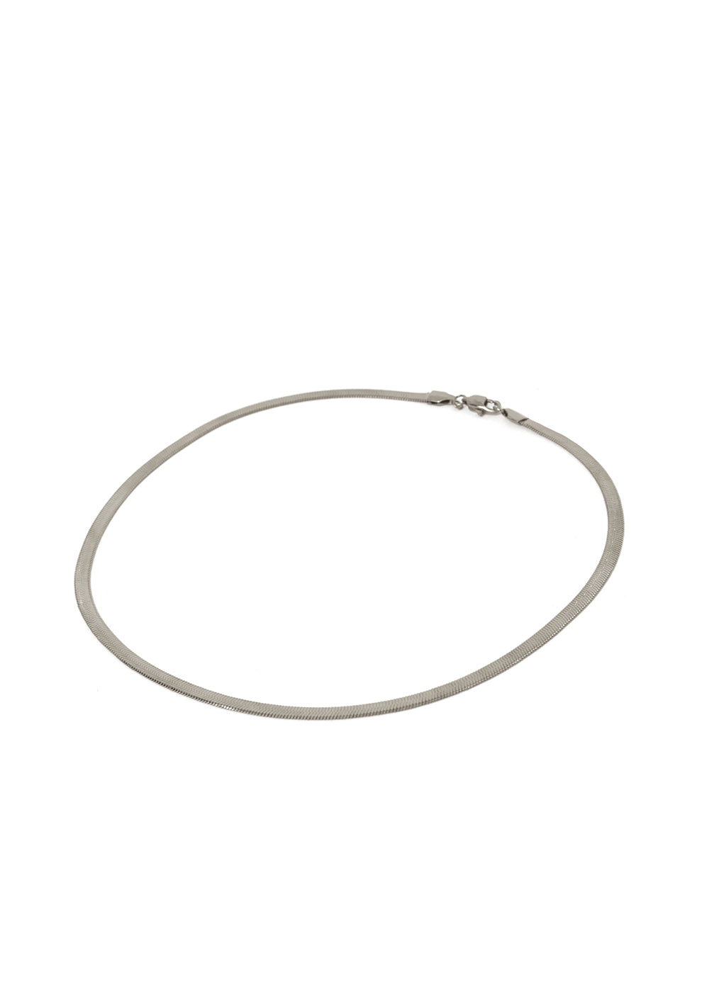 Nalí LINA LONG FLAT NECKLACE IN SILVER STAINLESS STEEL Bestseller