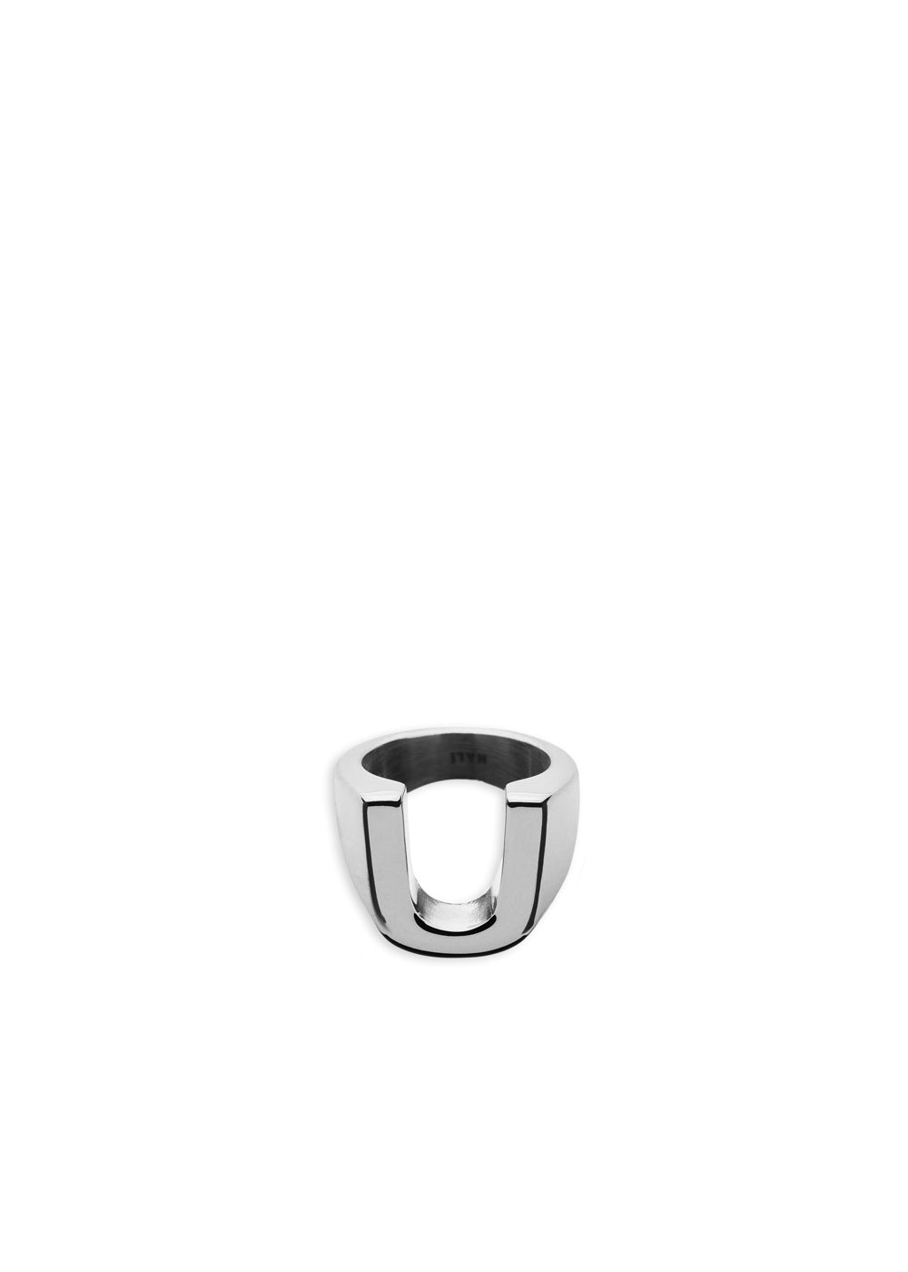 Nalí CHUNKY SILVER RING LETTER + LETTERS Italy