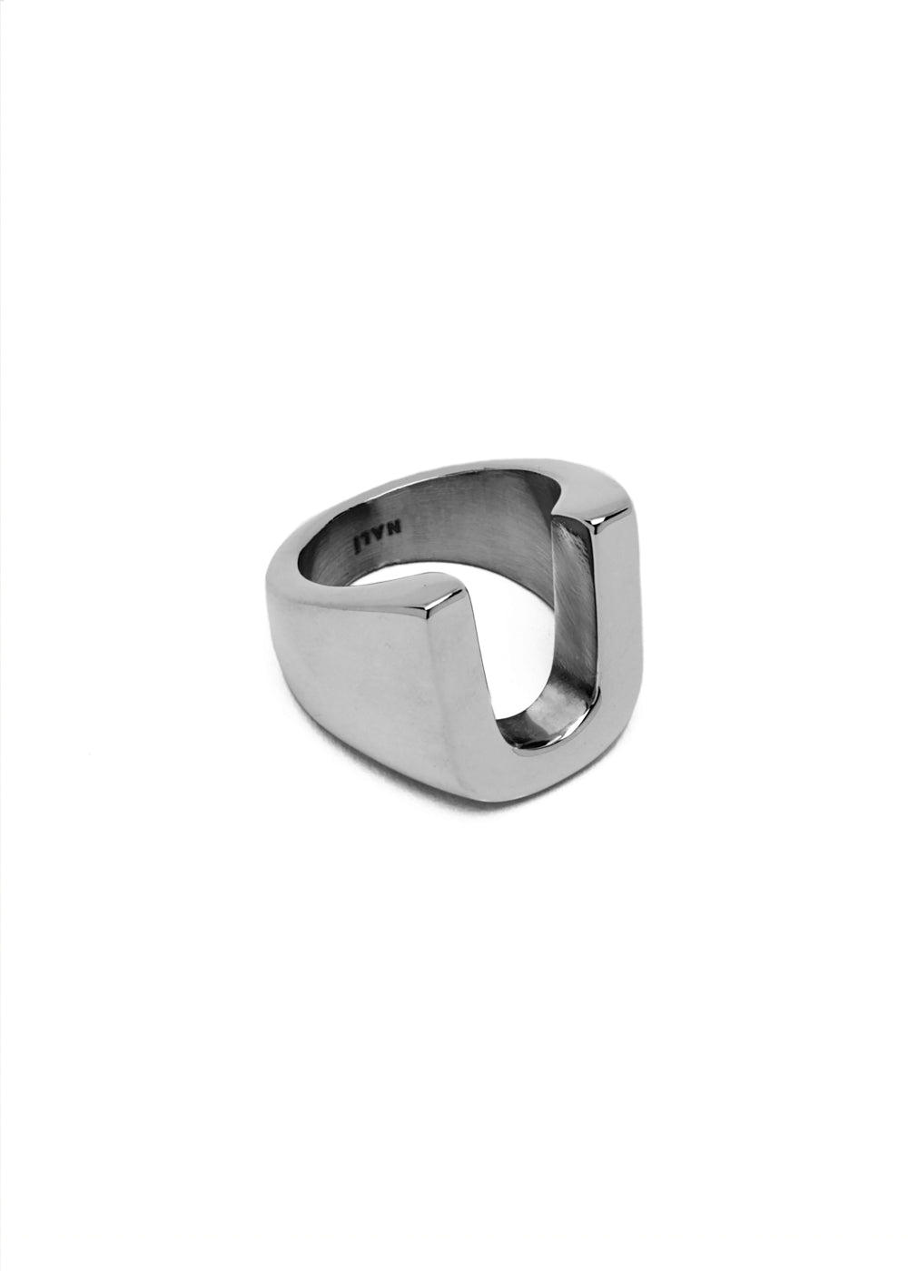 Nalí CHUNKY SILVER RING LETTER + LETTERS Italy