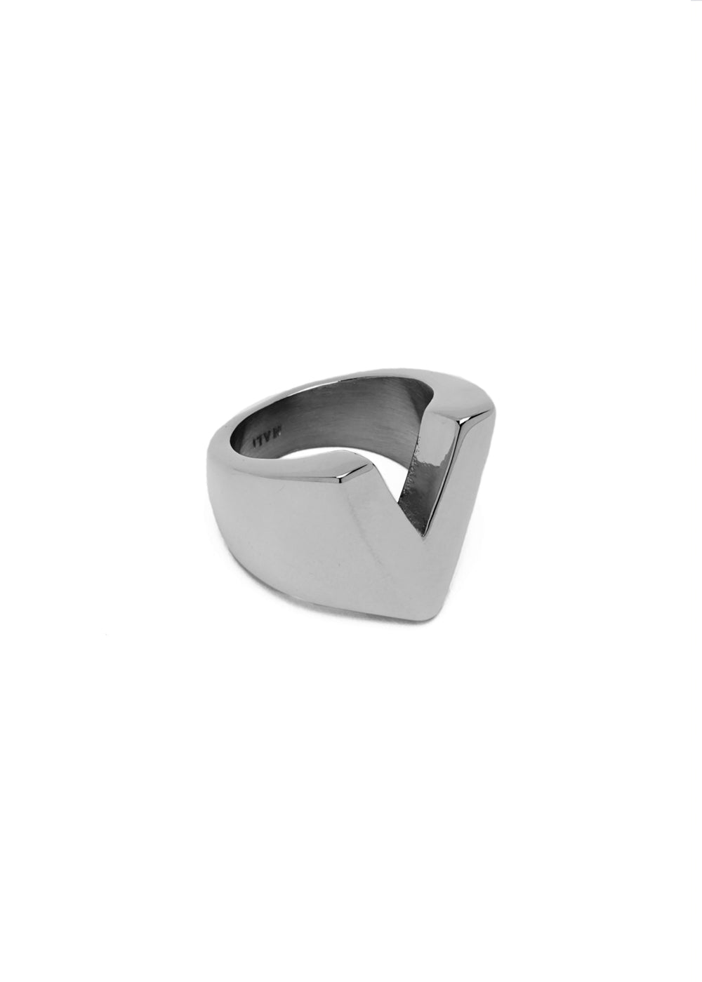 Nalí CHUNKY SILVER RING LETTER + LETTERS Italy