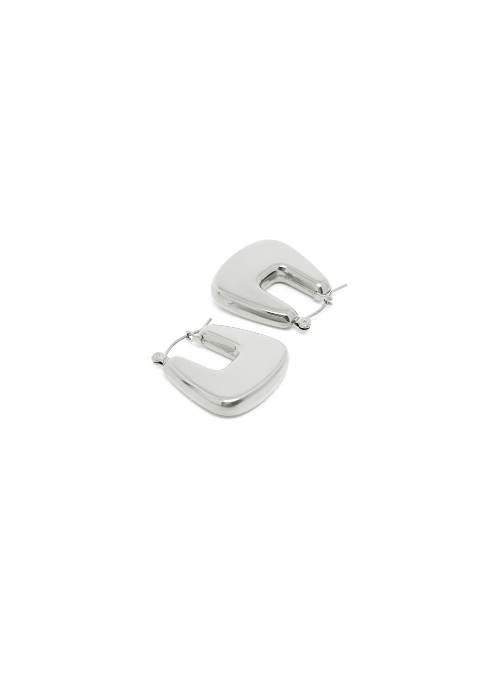 Nalí SQUARE ULA SILVER EARRINGS IN STAINLESS STEEL Italia