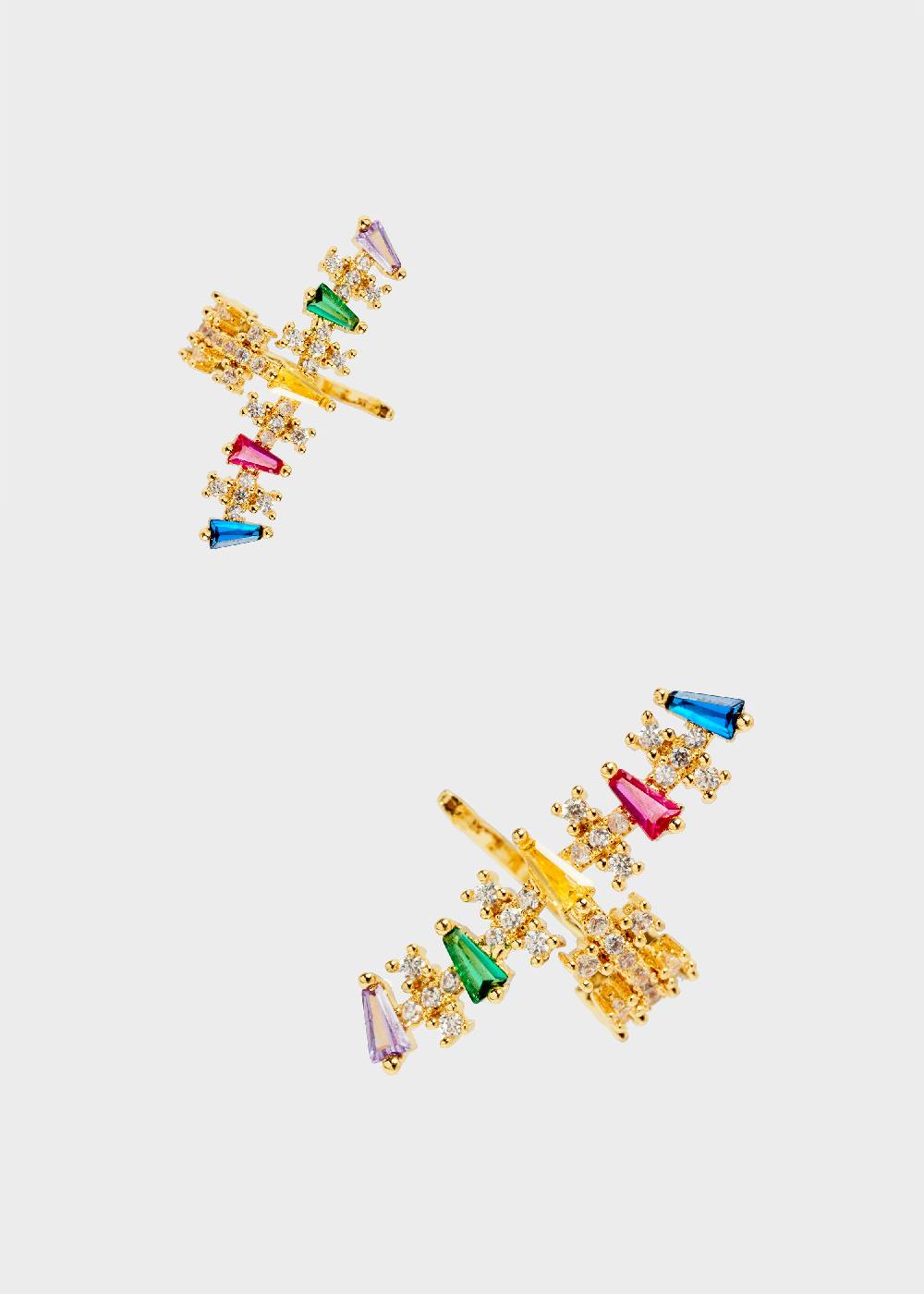 Nalí 14K GOLD PLATED EARCUFF SET WITH ZIRCONS Promozione Limitata
