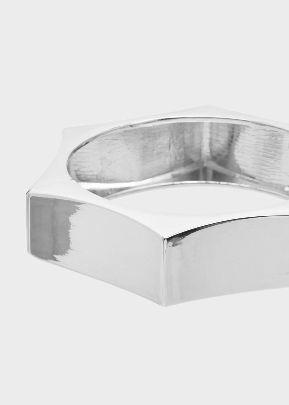 Nalí ARI HEXAGONAL RIGID BRACELET IN SILVER Fino Al -60%