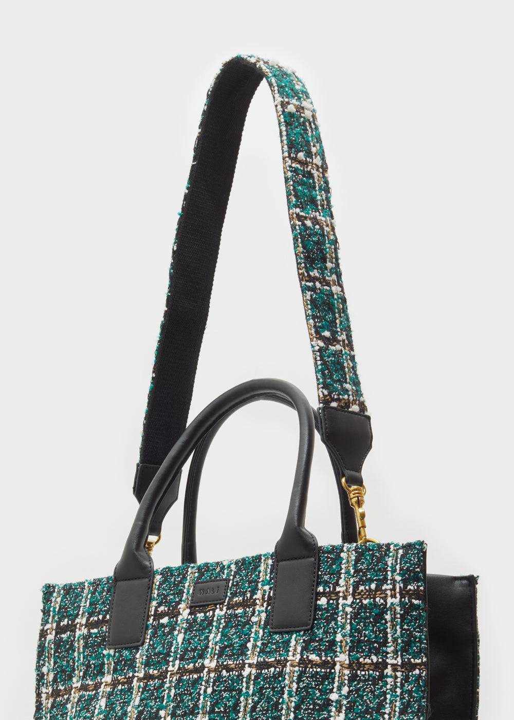 Nalí ALMA STRAP W/ GREEN CHECK FABRIC Sconto